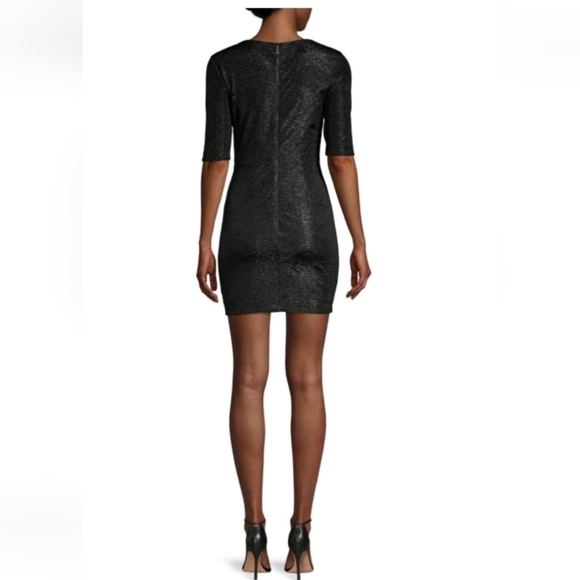 Alice + Olivia Judy Ruched Metallic Dress Size 10 NWT - Picture 10 of 13